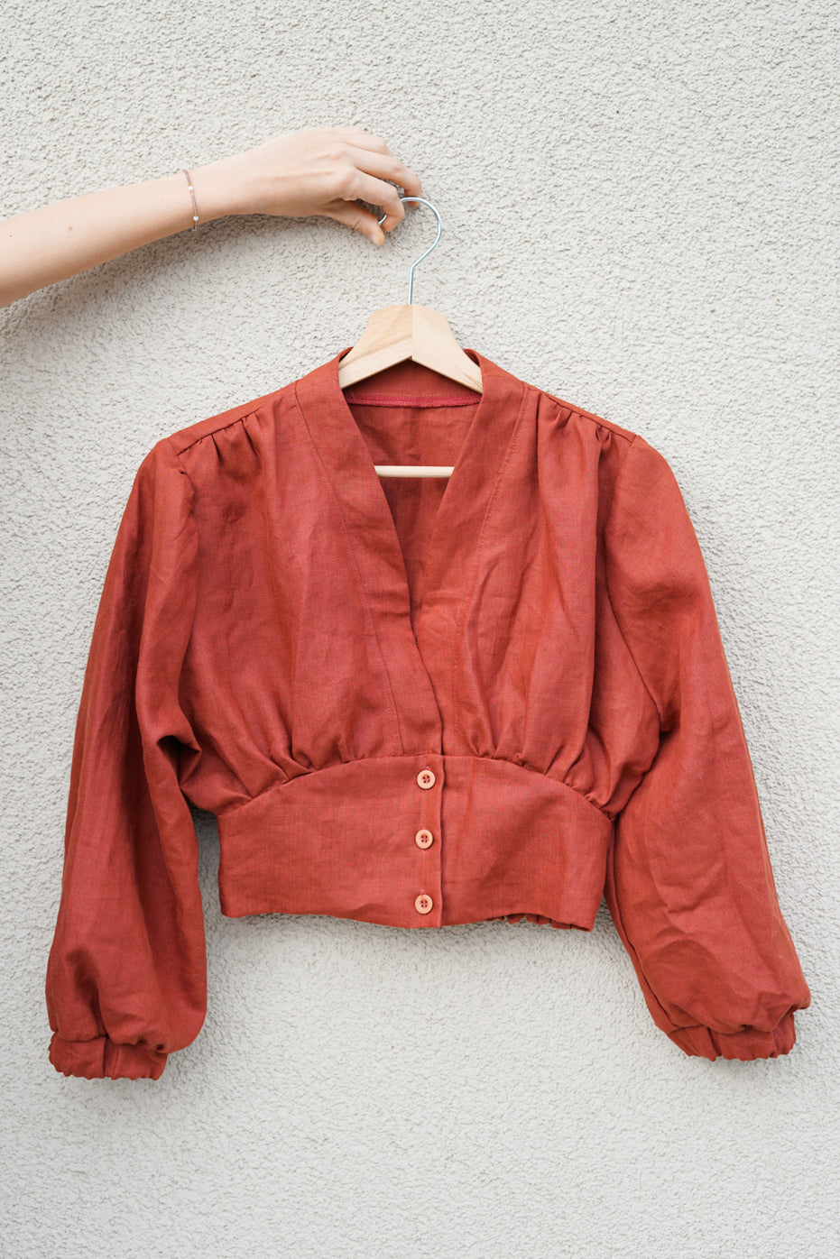 Ready to buy now: Cinnamon linen blouse